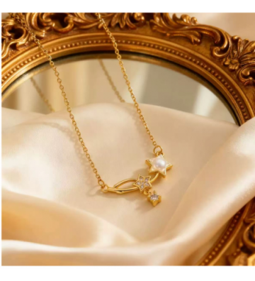 Collares acero Dorado...