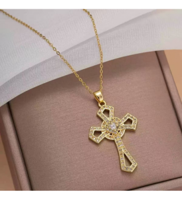 Collares acero Dorado...