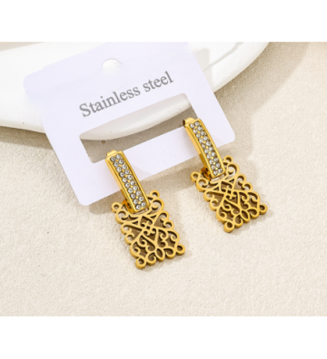 Pendientes acero Dorado...