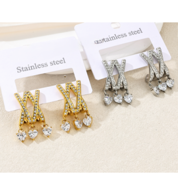 Pendientes acero Plateado...