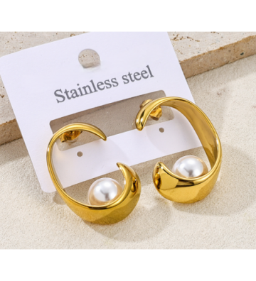 Pendientes acero Dorado...