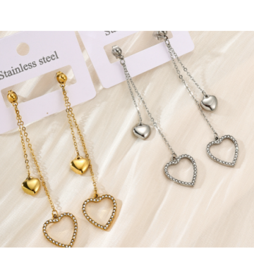 Pendientes acero Dorado...