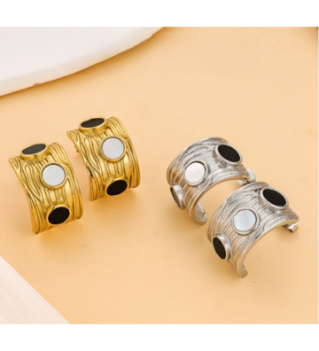 Pendientes acero Plateado...