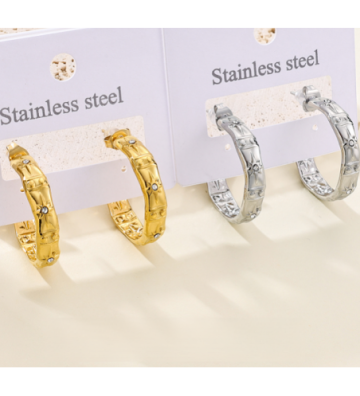 Pendientes acero Dorado...