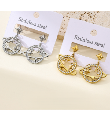 Pendientes acero Dorado...