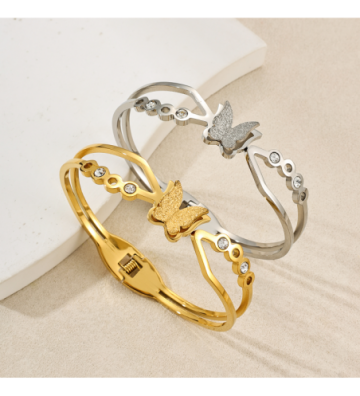 Pulseras brazaletes acero...