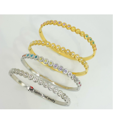 Pulseras brazaletes acero...