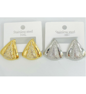 Pendientes acero Plateado...