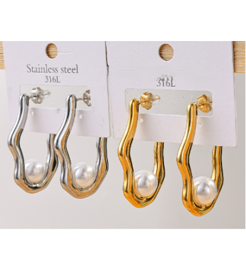 Pendientes acero Plateado...