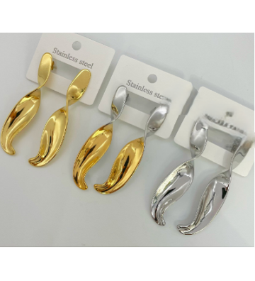Pendientes acero Dorado...