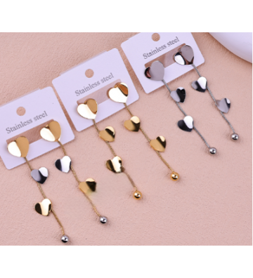 Pendientes acero Dorado...