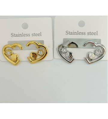 Pendientes acero Plateado...