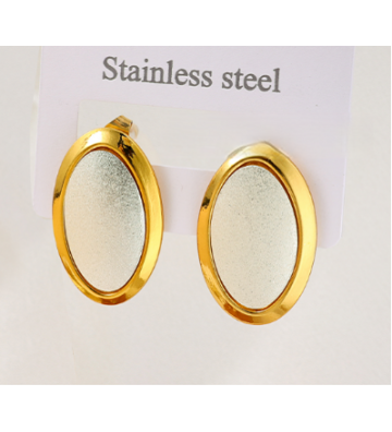 Pendientes acero Dorado...