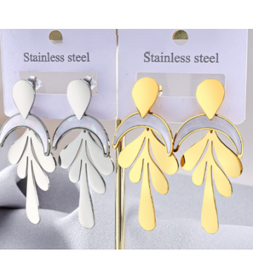 Pendientes acero Dorado...