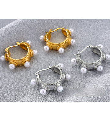 Pendientes acero Plateado...