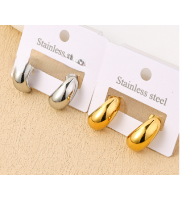 Pendientes acero Dorado...