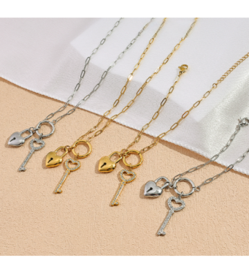 Collares acero Dorado...