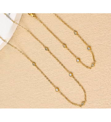 Collares acero Dorado...