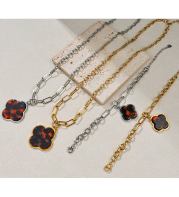 Collares acero Dorado...