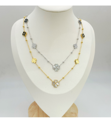 Collares acero Plateado...