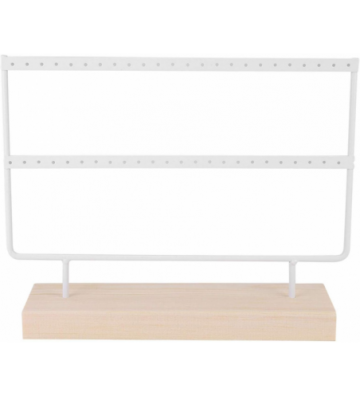 Expositor pendientes blanco...