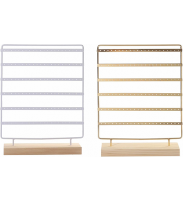 Expositor pendientes blanco...