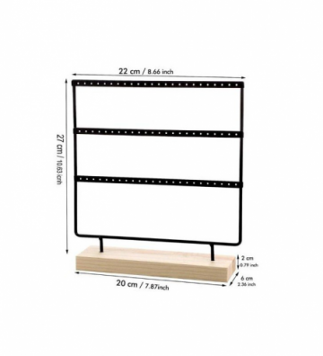 Expositor pendientes negro...