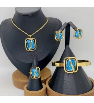 Collares acero Dorado...