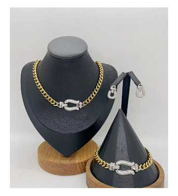 Pendientes acero Dorado...