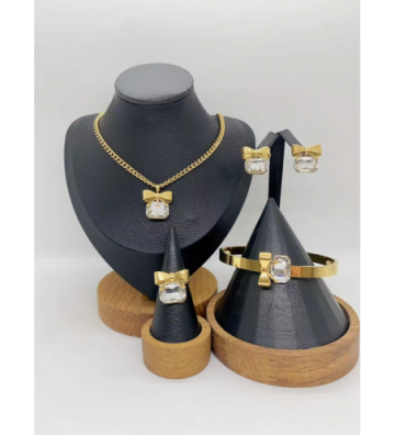 Pendientes acero Dorado...