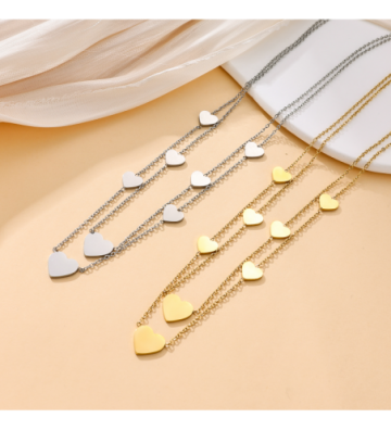 Collares acero Dorado...