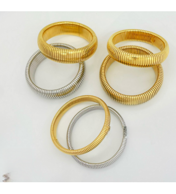 Pulseras brazaletes acero...