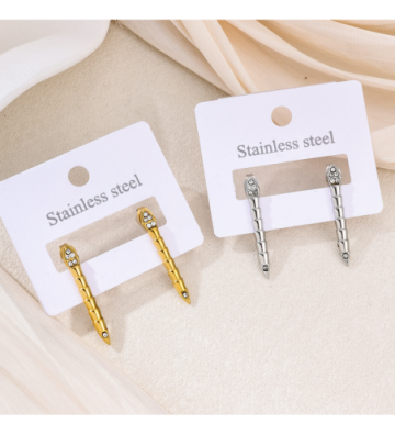 Pendientes acero Plateado...