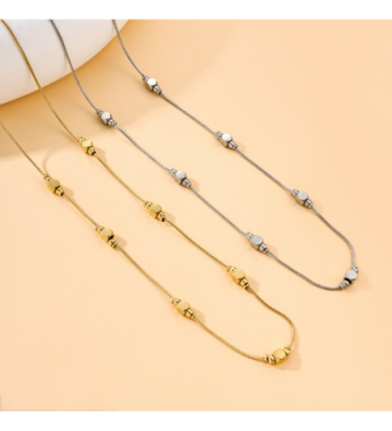 Collares acero Dorado...