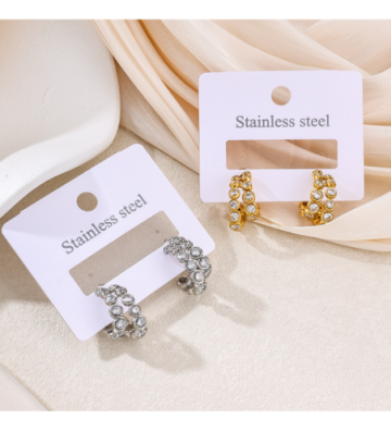 Pendientes acero Plateado...