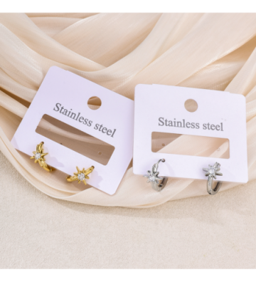 Pendientes acero Dorado...