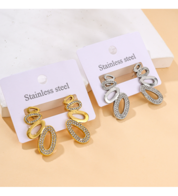 Pendientes acero Dorado...