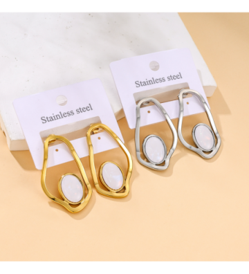 Pendientes acero Plateado...