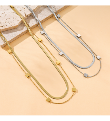 Collares acero Dorado...