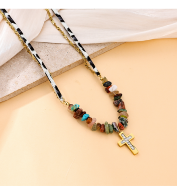 Collares acero Dorado...