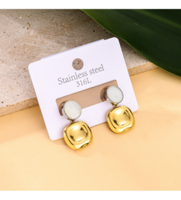 Pendientes acero Plateado...