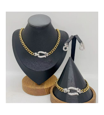 Pendientes acero Dorado...