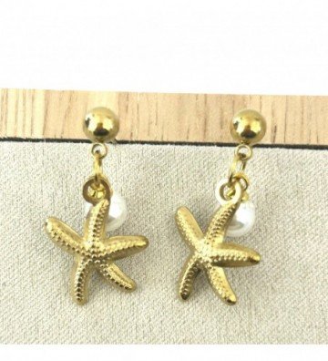 Pendientes acero Dorado...