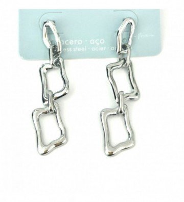 Pendientes acero Plateado...