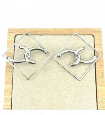 Pendientes acero Plateado...