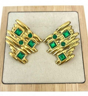 Pendientes acero Dorado...