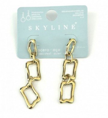 Pendientes acero Dorado...