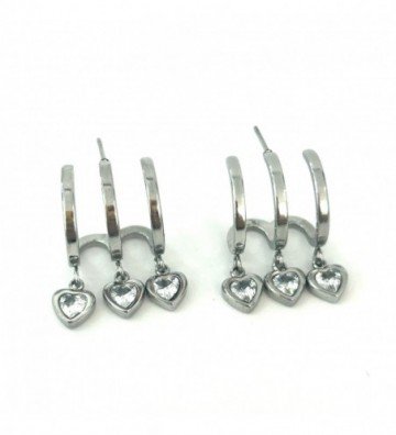 Pendientes acero Plateado...