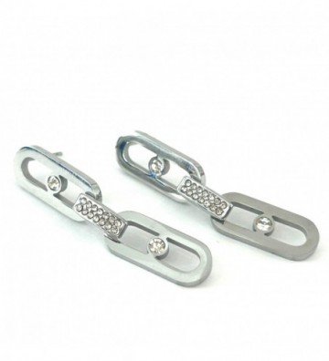 Pendientes acero Plateado...