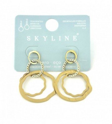 Pendientes acero Dorado...